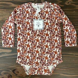 ❌SOLD❌NWT Kate Quinn Long Sleeve Bodysuit Fall Ditsy 18-24m
